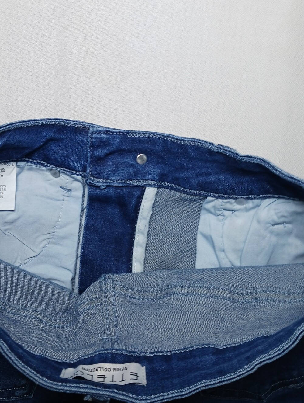Ettelo Womens High Waist Wide Leg Jeans Size 6 Dark Blue Denim 27X29.5 NWT - Picture 12 of 13